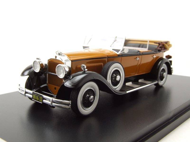 Packard 733 Straight Eight Sport Phaeton 1930 dunkelorange schwarz Modellauto 1:43 Neo Scale Models