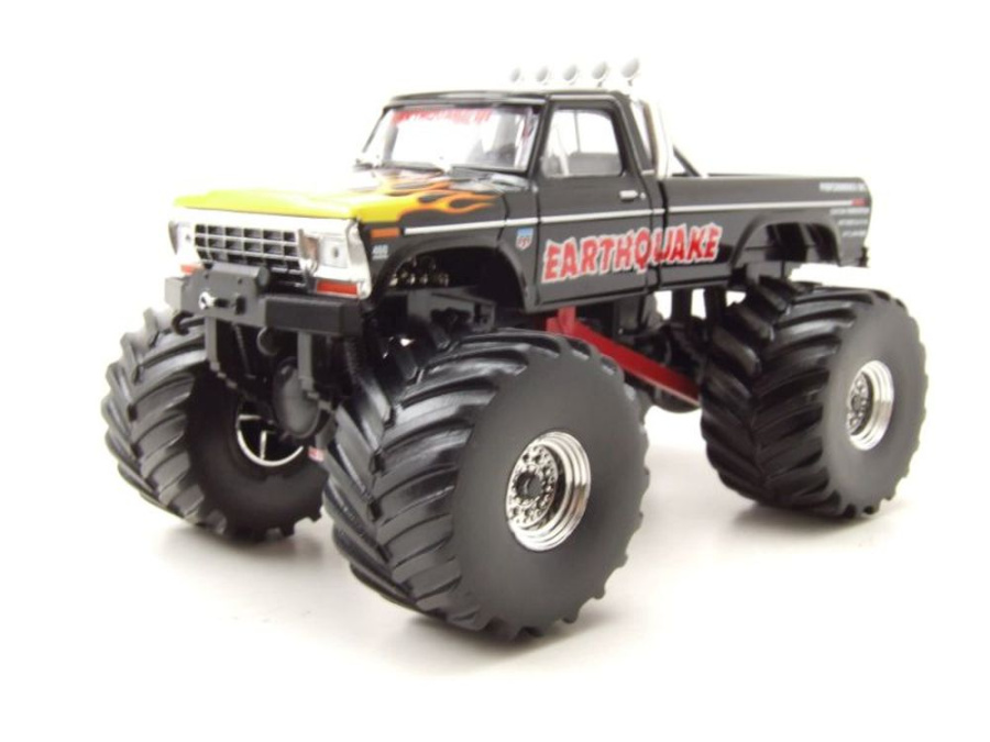 Ford F-250 Pick Up Monster Truck Earthquake 1975 schwarz Modellauto 1:43 Greenlight Collectibles