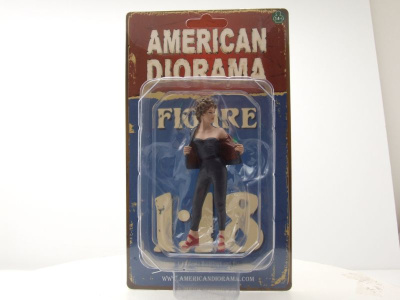 Figur 50s Style 2 Frau mit Lederjacke für 1:18 Modelle American Diorama