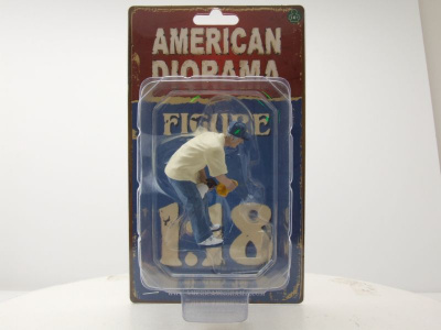 Figur Weekend Car Show 6 Mann mit Sprühflasche für 1:18 Modelle American Diorama