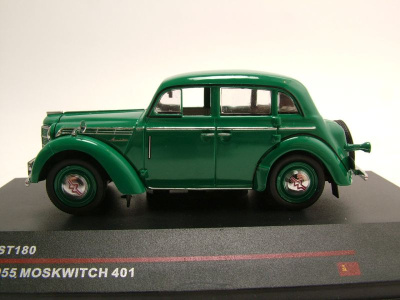 Moskwitch 401 1955 grün, Modellauto 1:43 / IST Models