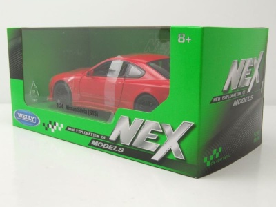Nissan Silvia S-15 1999 rot Modellauto 1:24 Welly