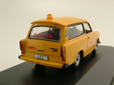 Trabant 601 "Follow Me" DHL HUB Leipzig gelb Modellauto 1:43 IST Models