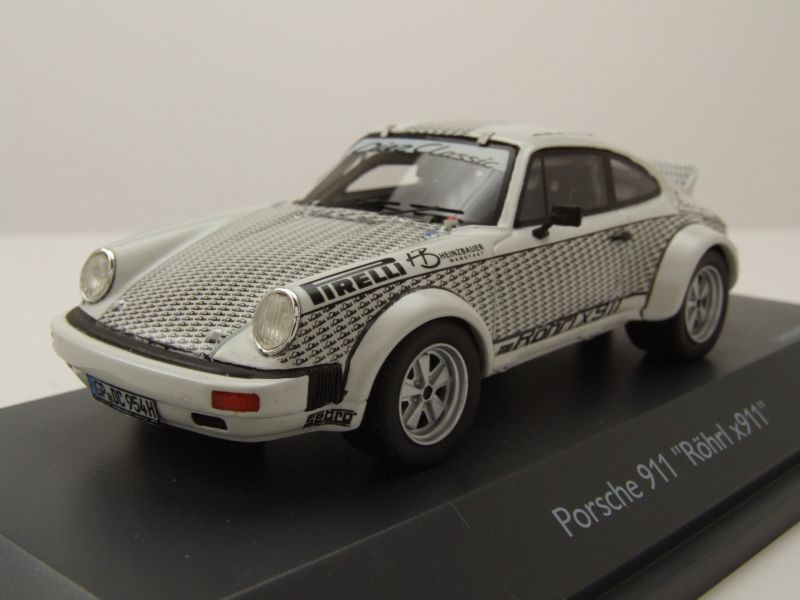 Porsche 911 Rallye "Röhrl x 911" 1974 weiß Modellauto 1:43 Schuco