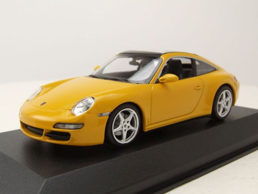 Porsche 911 (997) Targa 2006 gelb Modellauto 1:43 Maxichamps