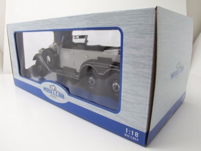 Mercedes G4 Cabrio W31 1938 hellgrau schwarz Modellauto 1:18 MCG