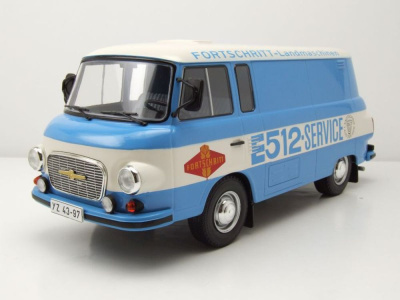 Barkas B 1000 Kastenwagen Fortschritt Service 1970 blau...