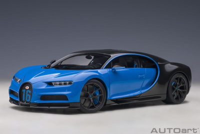 Bugatti Chiron 2019 blau carbon Modellauto 1:18 Autoart