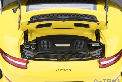 Porsche 911 (991.2) GT3 RS Weissach 2017 racing gelb Magnesiumfelgen Modellauto 1:18 Autoart