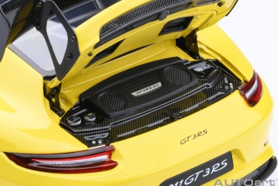 Porsche 911 (991.2) GT3 RS Weissach 2017 racing gelb Magnesiumfelgen Modellauto 1:18 Autoart