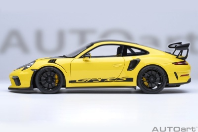 Porsche 911 (991.2) GT3 RS Weissach 2017 racing gelb Magnesiumfelgen Modellauto 1:18 Autoart