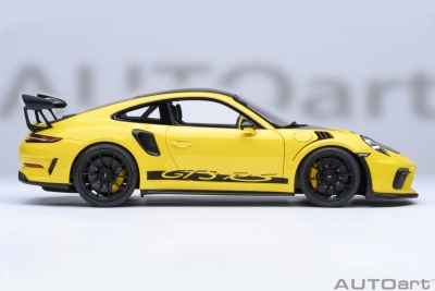 Porsche 911 (991.2) GT3 RS Weissach 2017 racing gelb Magnesiumfelgen Modellauto 1:18 Autoart