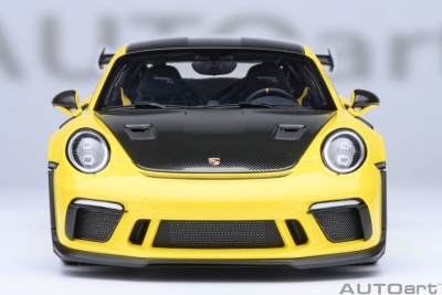 Porsche 911 (991.2) GT3 RS Weissach 2017 racing gelb Magnesiumfelgen Modellauto 1:18 Autoart