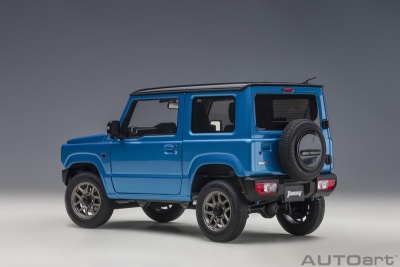 Suzuki Jimny JB86 RHD 2018 blau metallic schwarz Modellauto 1:18 Autoart