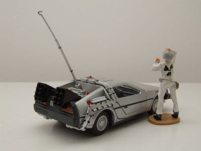 DeLorean DMC Back to the Future Zurück in die Zukunft mit Doc Brown Figur Modellauto 1:36 Corgi