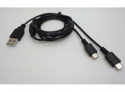 USB Kabel mit 2 Micro-USB-Steckern für LED-Vitrine...