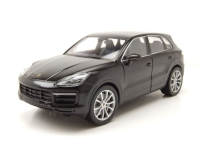 Porsche Cayenne Turbo 2018 schwarz Modellauto 1:24 Welly