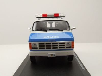 Dodge Ram B250 Van NYPD Police 1987 blau weiß Modellauto 1:43 Greenlight Collectibles
