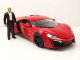 Lykan Hypersport 2014 rot Fast & Furious mit Licht und Dom Figur Modellauto 1:18 Jada Toys
