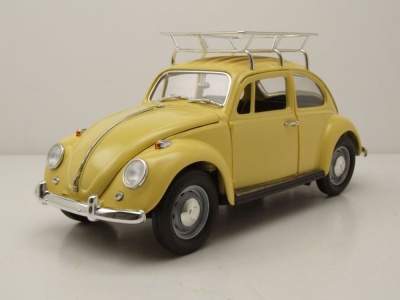 VW Käfer Camping 1967 gelb Modellauto 1:18 Lucky Die Cast