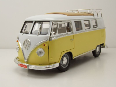 VW T1 Bus Camping 1962 gelb weiß Modellauto 1:18...