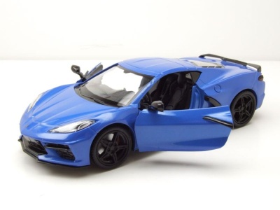 Chevrolet Corvette Stingray C8 2020 blau metallic Modellauto 1:24 Motormax