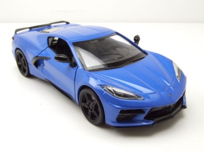 Chevrolet Corvette Stingray C8 2020 blau metallic Modellauto 1:24 Motormax