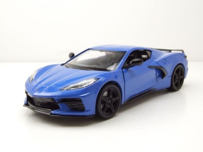 Chevrolet Corvette Stingray C8 2020 blau Modellauto 1:24 Motormax