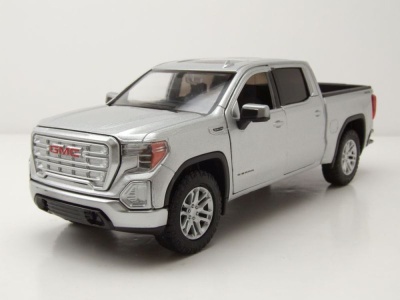 GMC Sierra 1500 SLT Crew Cab Pick Up 2019 silber Modellauto 1:24 Motormax