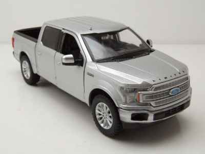 Ford F-150 Limited Crew Cab Pick Up 2019 silber Modellauto 1:24 Motormax