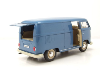VW T1 Kastenwagen 1963 blau Modellauto 1:24 Welly