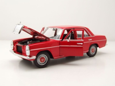 Mercedes 220 Strichacht /8 W114 1968 rot Modellauto 1:24 Welly