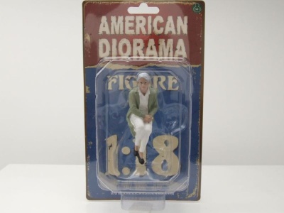 Figur Sitting Old Couple #2 alte Frau für 1:18 Modelle American Diorama