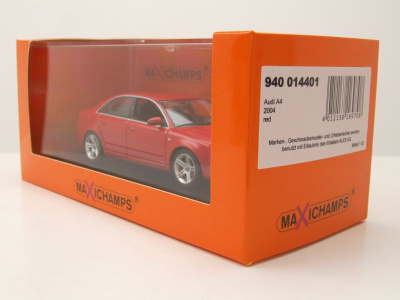 Audi A4 2004 rot Modellauto 1:43 Maxichamps