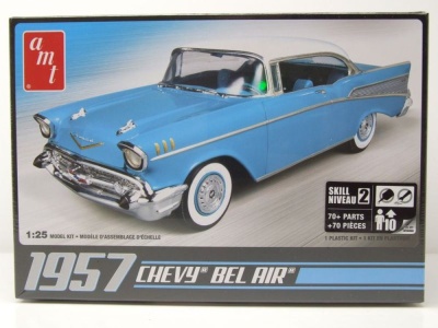 Chevrolet Bel Air 1957 Kunststoffbausatz Modellauto 1:25 AMT