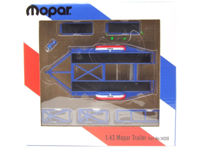Trailer Anhänger MOPAR blau für 1:43 Modelle GMP