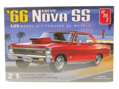 Chevrolet Nova SS 1966 Kunststoffbausatz Modellauto 1:25 AMT