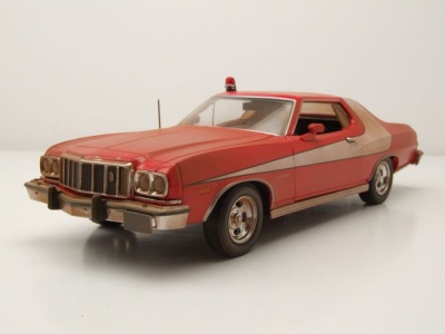 Ford Gran Torino 1976 rot weiß verschmutzt Starsky & Hutch Modellauto 1:24 Greenlight Collectibles