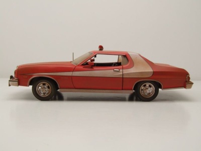 Ford Gran Torino 1976 rot weiß verschmutzt Starsky & Hutch Modellauto 1:24 Greenlight Collectibles
