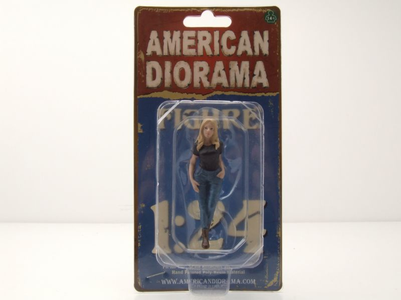 Figur Car Girls in Tees Rachel stehend für 1:18 Modelle American Diorama