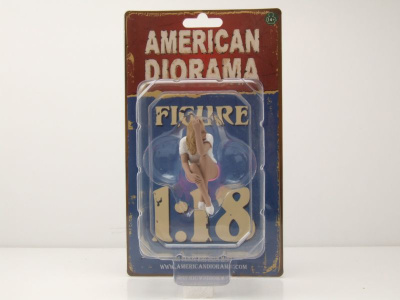 Figur Car Girls in Tees Madee sitzend für 1:18 Modelle American Diorama