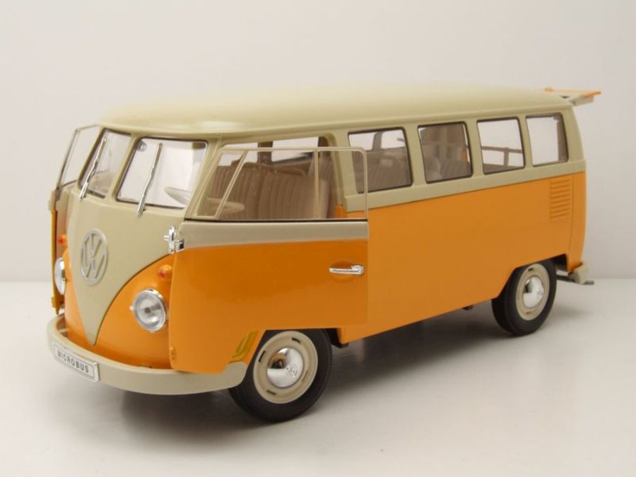 1962 Welly 62 VW Volkswagen Classical Bus 1:24 Blau Weiss OVP Modellauto