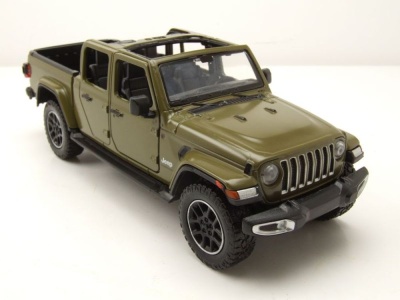 Jeep Gladiator Overland Pick Up Softtop offen 2021 oliv grün Modellauto 1:27 Motormax