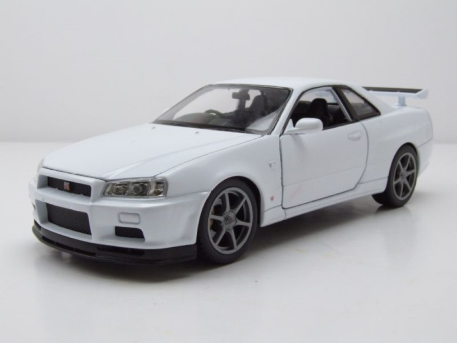 Nissan Skyline GT-R R34 weiß Modellauto 1:24 Welly
