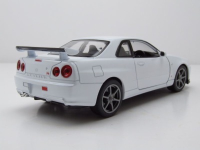 Nissan Skyline GT-R R34 weiß Modellauto 1:24 Welly