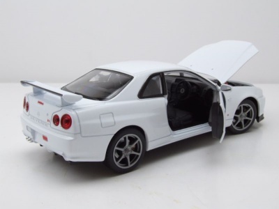 Nissan Skyline GT-R R34 weiß Modellauto 1:24 Welly