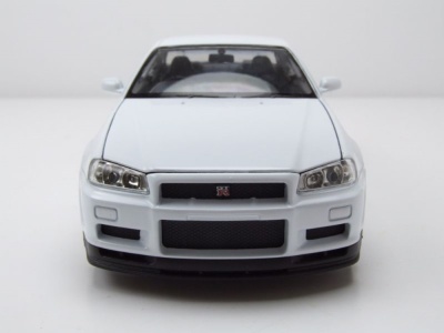 Nissan Skyline GT-R R34 weiß Modellauto 1:24 Welly