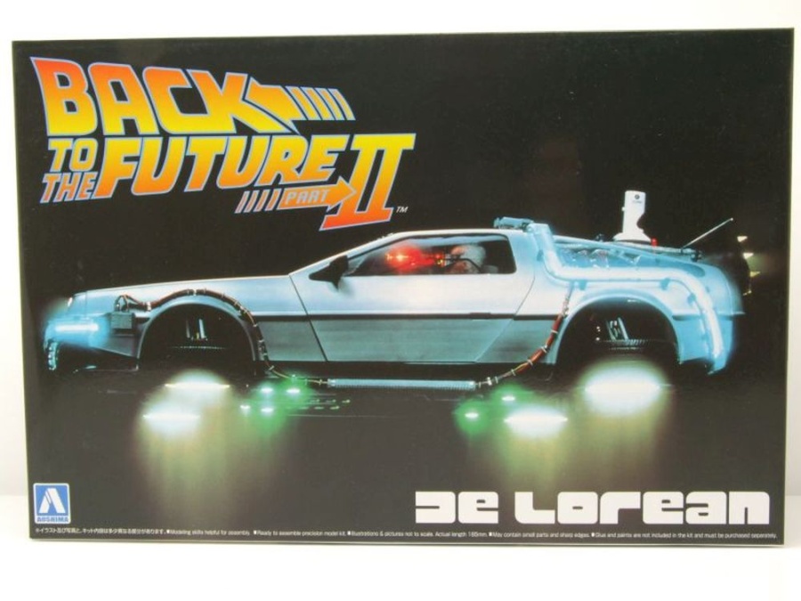 DeLorean Zurück in die Zukunft 2 Kunststoffbausatz Modellauto 1:24 Aoshima