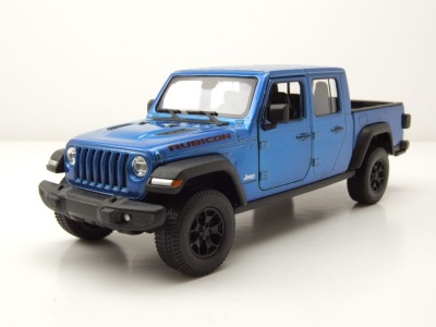 Jeep Gladiator Rubicon Pick Up 2019 blau Modellauto 1:24 Welly