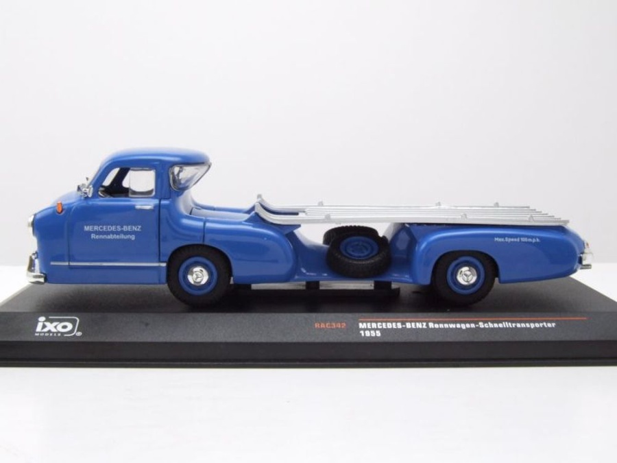 Modellauto Mercedes Renntransporter Blaues Wunder 1955 blau